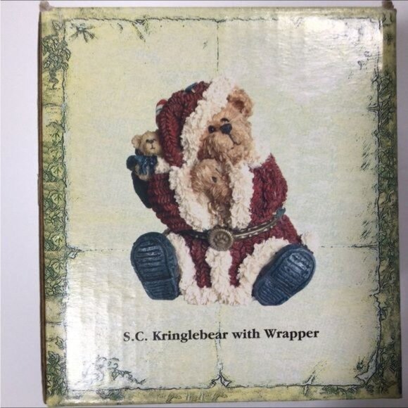 Boyds Bears S.C. Kringlebear with Wrapper Treasure Box 392172 Retired Christmas - Picture 6 of 7